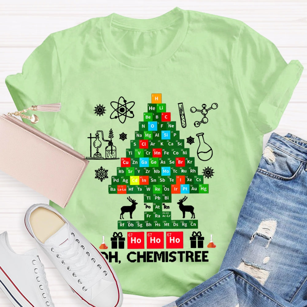 Oh Chemistree Merry Christmas Chemistry Teacher T-shirt