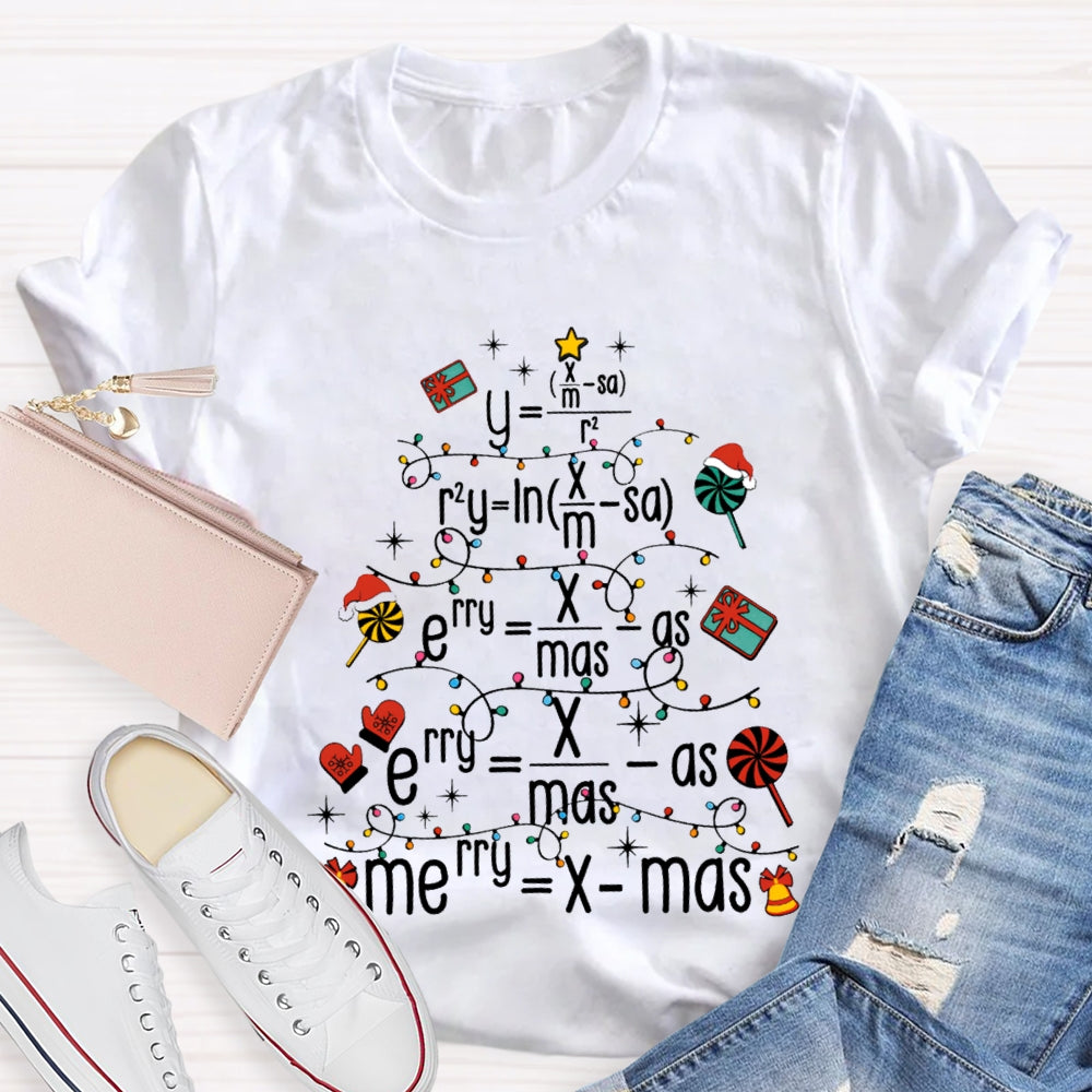 Christmas Tree Math Teacher Christmas T-shirt