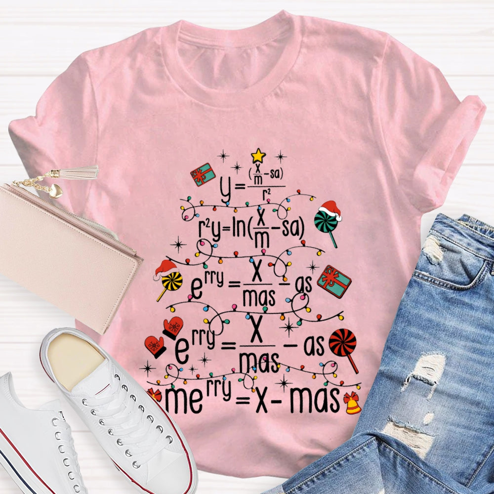 Christmas Tree Math Teacher Christmas T-shirt