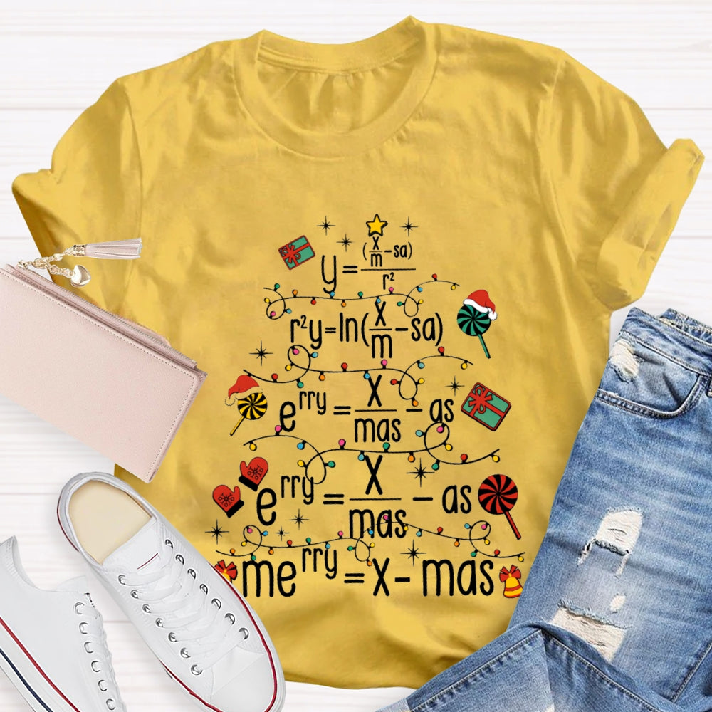 Christmas Tree Math Teacher Christmas T-shirt