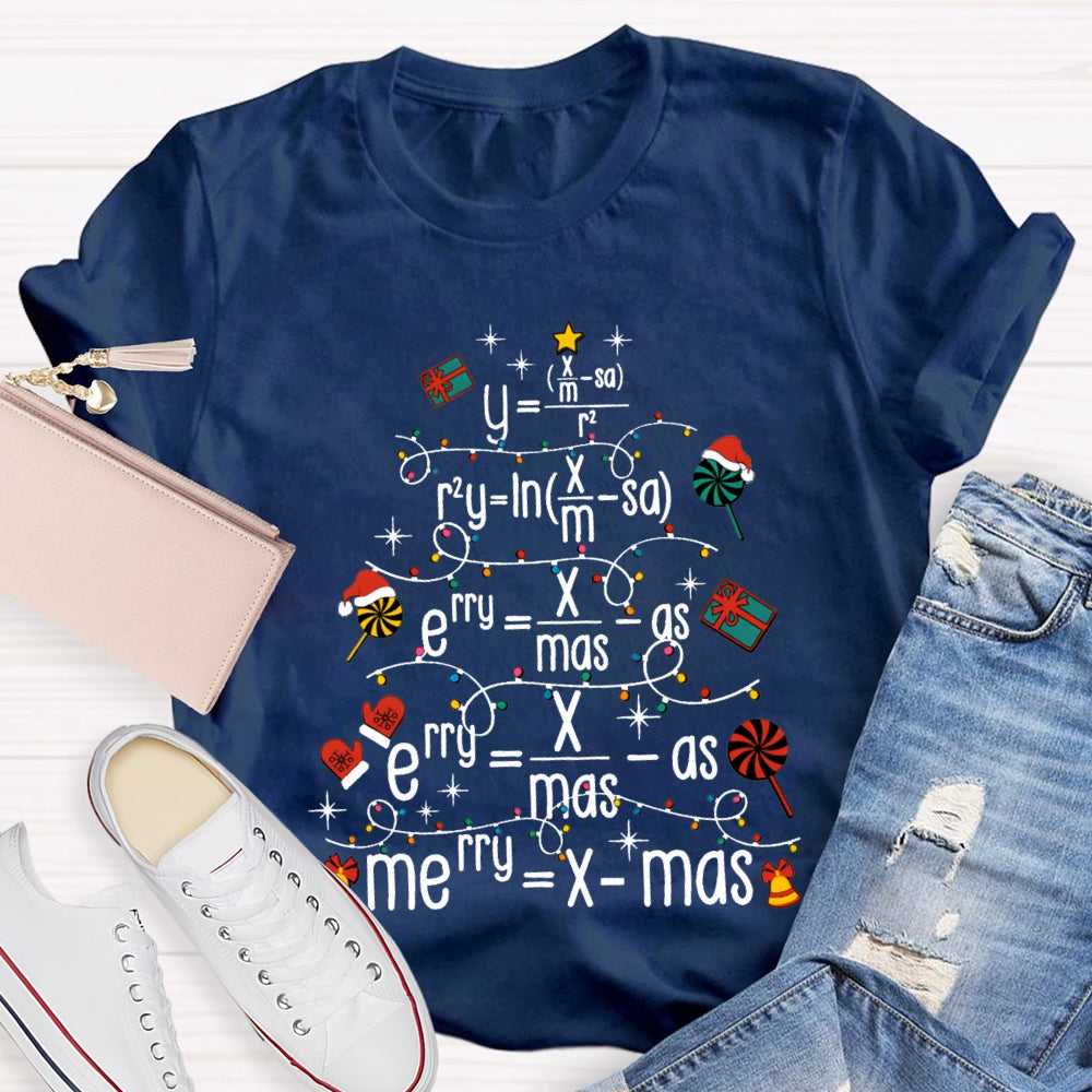 Christmas Tree Math Teacher Christmas T-shirt