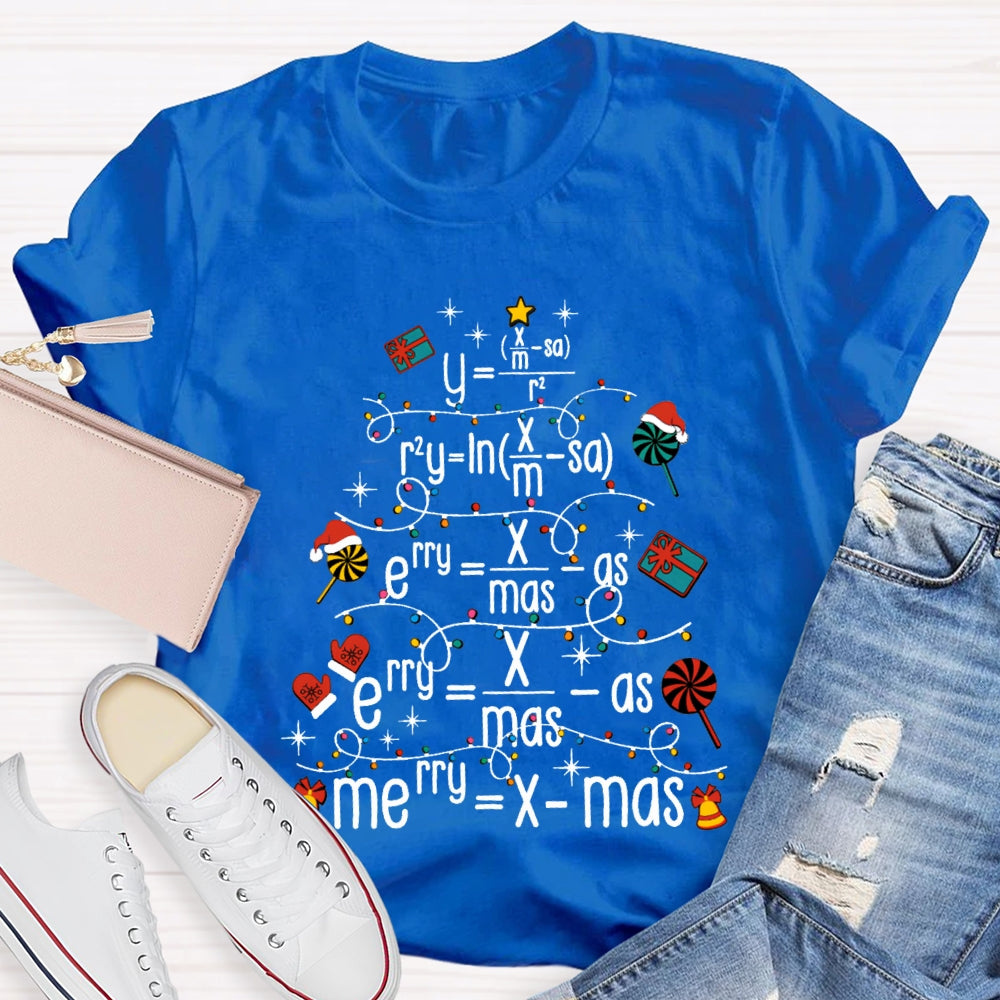 Christmas Tree Math Teacher Christmas T-shirt