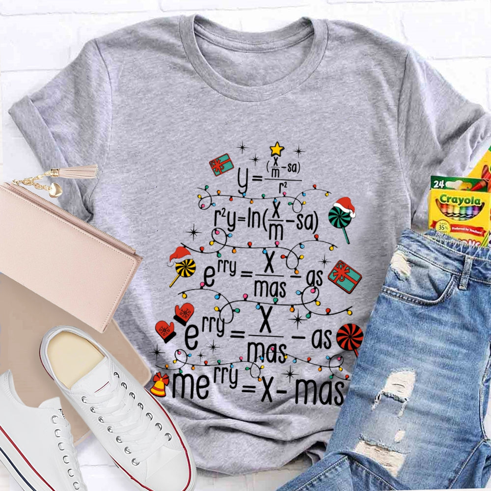 Christmas Tree Math Teacher Christmas T-shirt