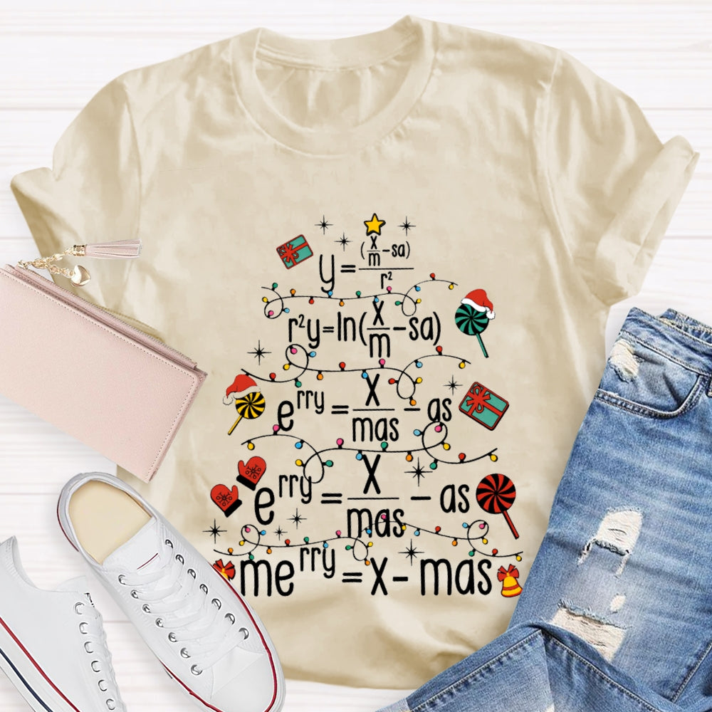 Christmas Tree Math Teacher Christmas T-shirt
