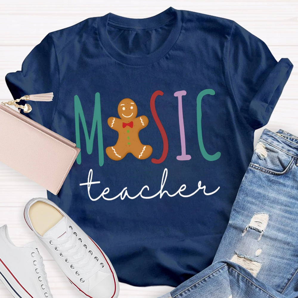Muisc Teacher Colorful Fonts And Bears T-shirt