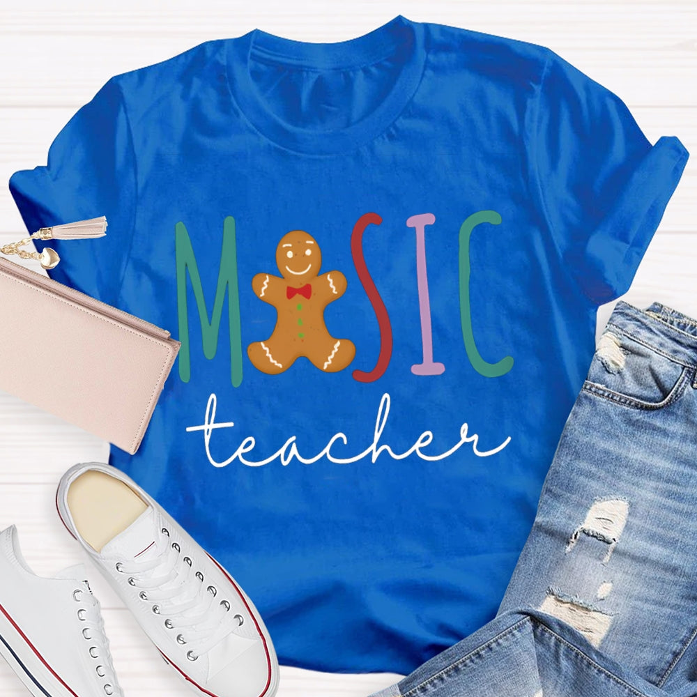 Muisc Teacher Colorful Fonts And Bears T-shirt