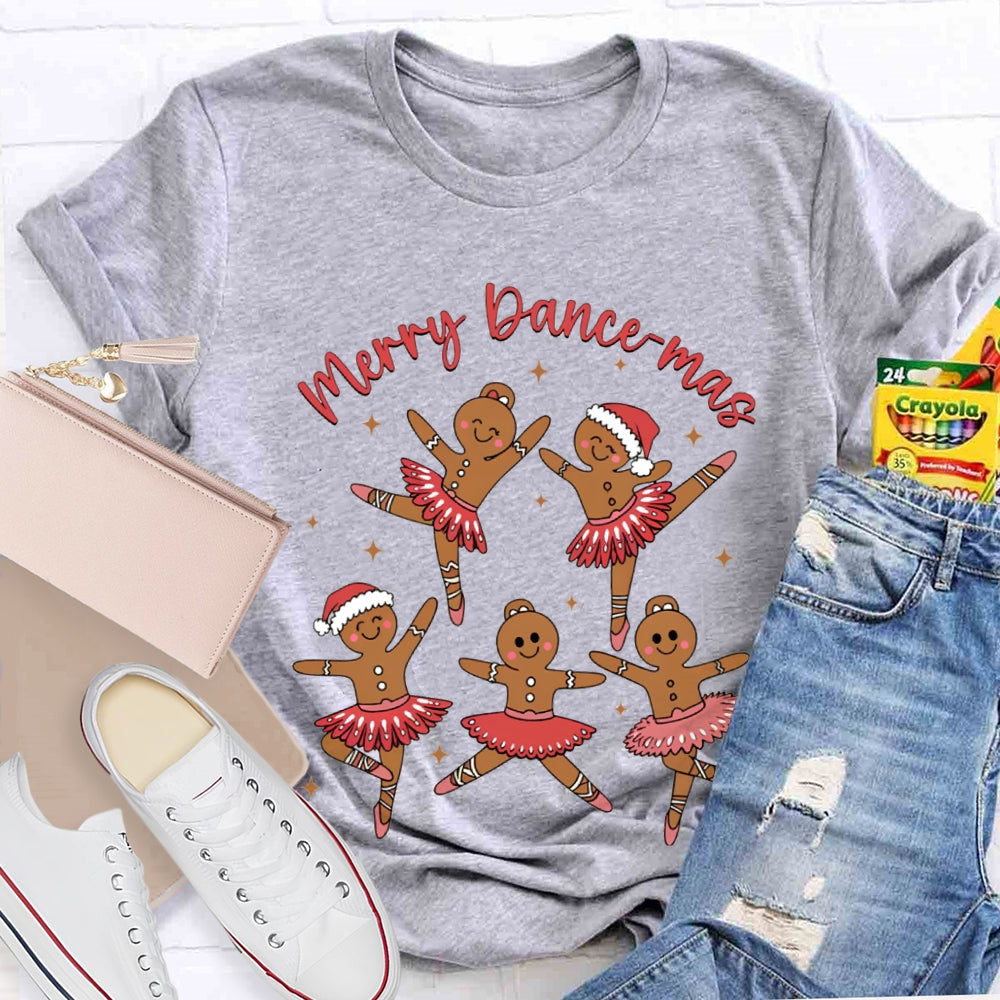 Merry Dancemas Christmas And Dancing Christmas Bear Dance Teacher T-shirt