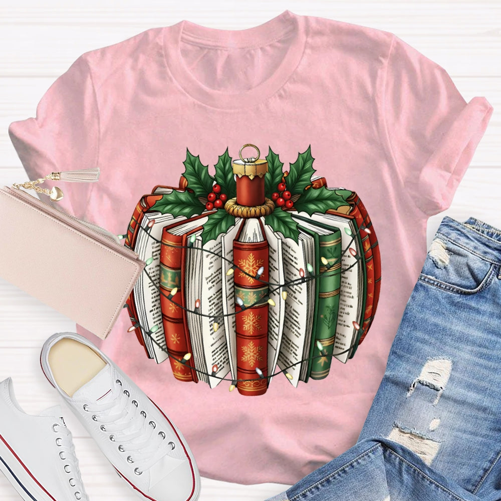 Christmas Books And Christmas Lights T-shirt