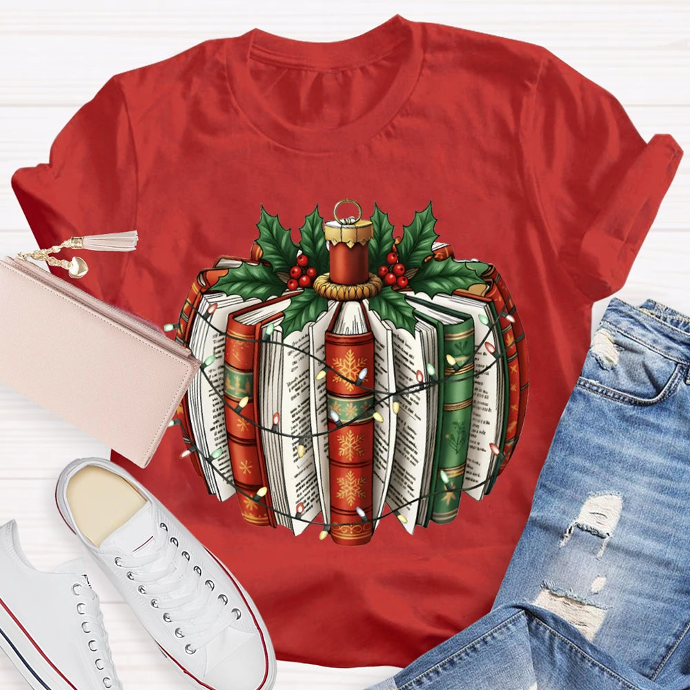 Christmas Books And Christmas Lights T-shirt