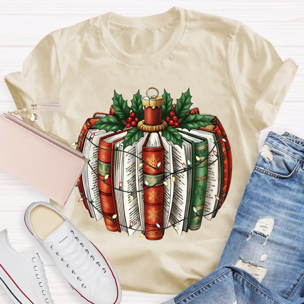 Christmas Books And Christmas Lights T-shirt