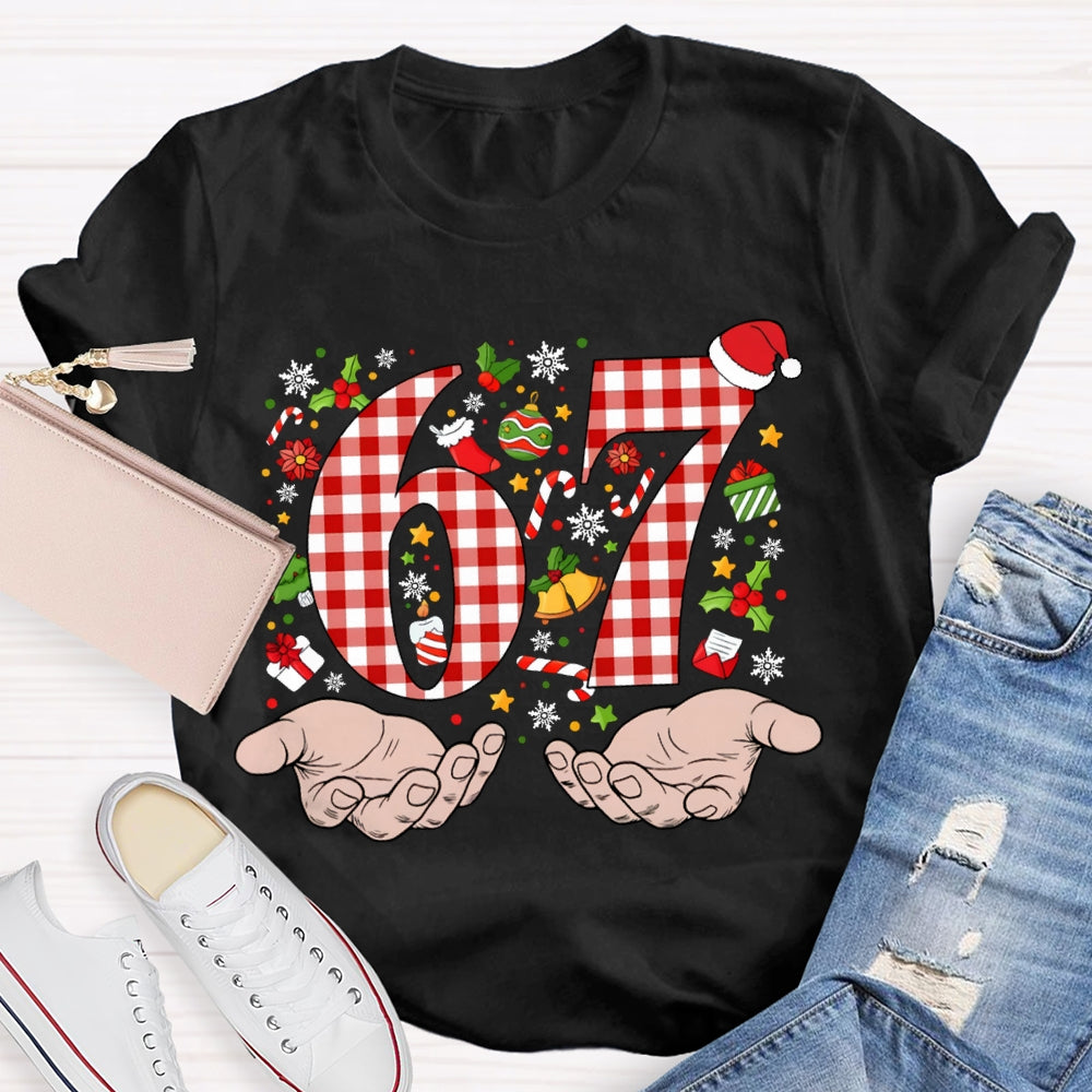 From Six To Seven Santa Hat Snowflakes And Candy Christmas Vibes T-shirt