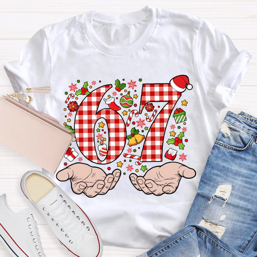 From Six To Seven Santa Hat Snowflakes And Candy Christmas Vibes T-shirt