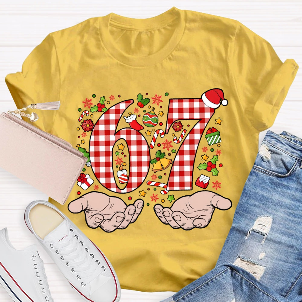 From Six To Seven Santa Hat Snowflakes And Candy Christmas Vibes T-shirt