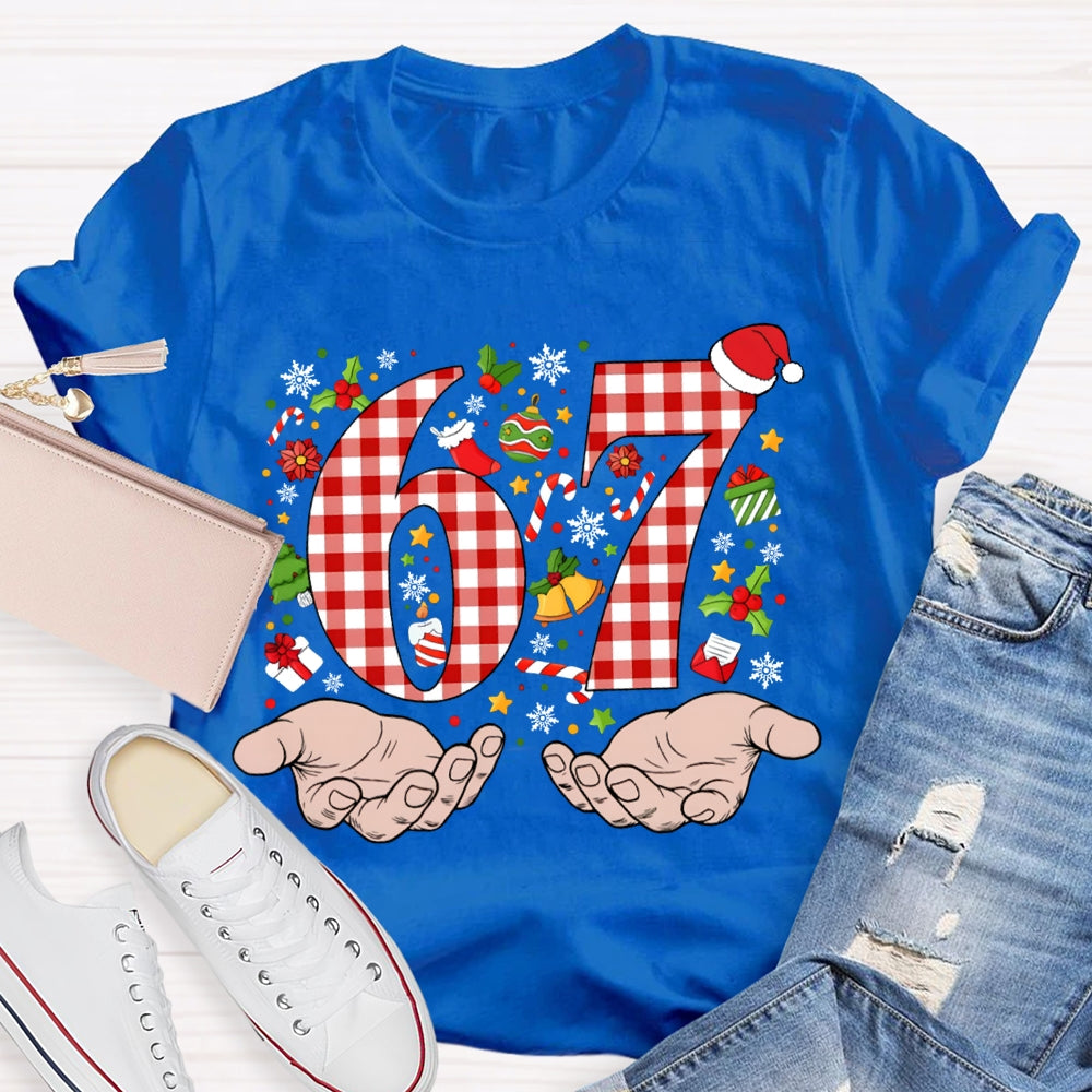 From Six To Seven Santa Hat Snowflakes And Candy Christmas Vibes T-shirt