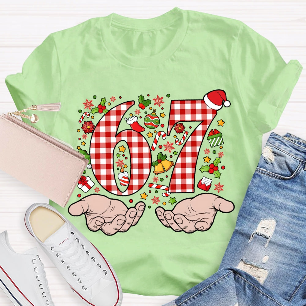 From Six To Seven Santa Hat Snowflakes And Candy Christmas Vibes T-shirt