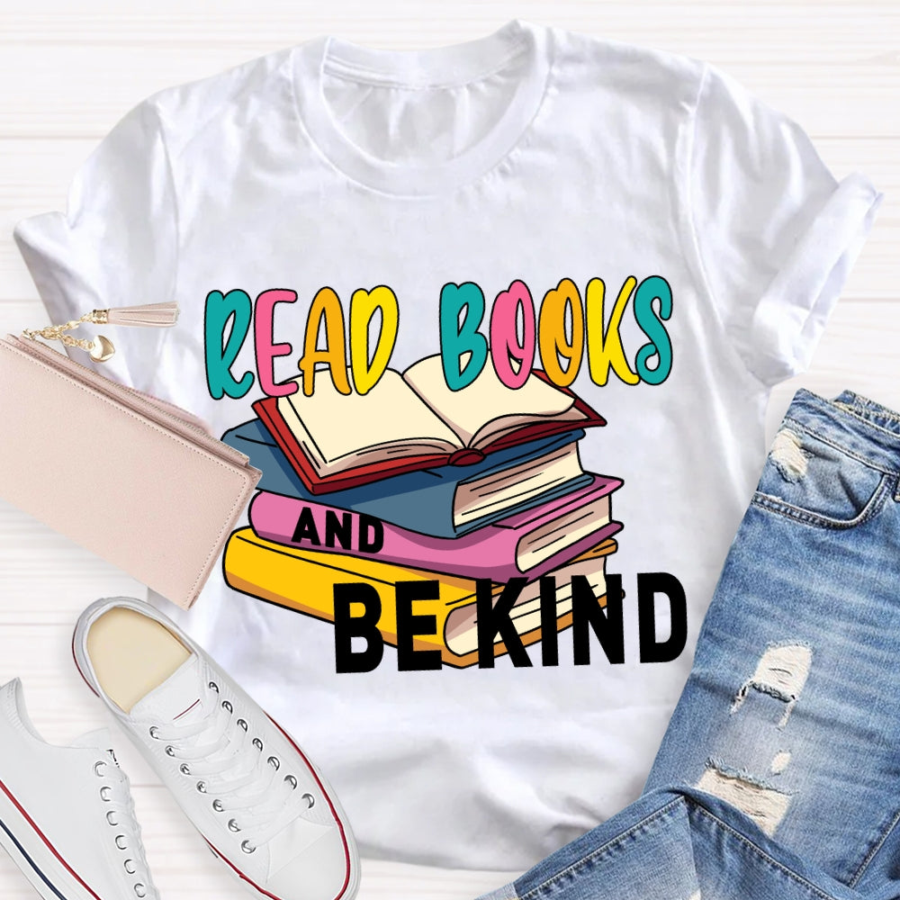 Read Books And Be Kind Coloring Books T-shirt