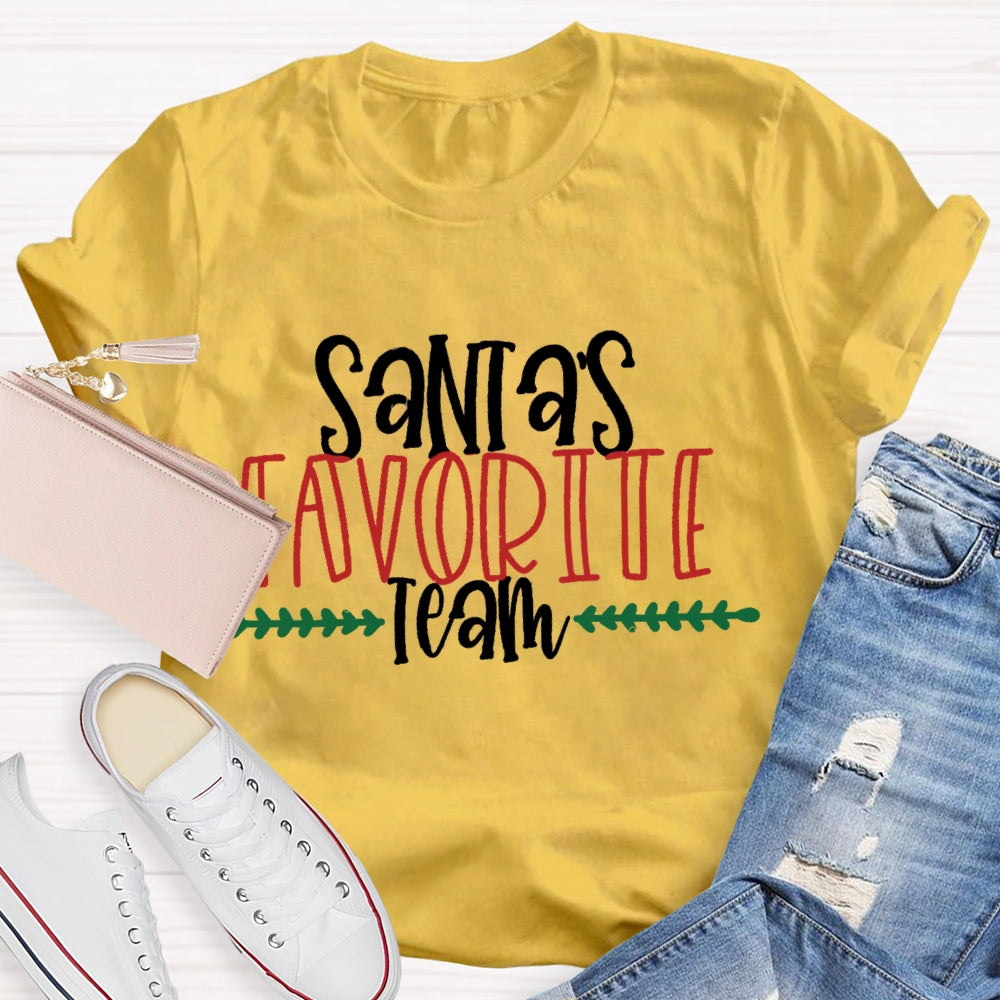 Santa'S Favorite Team T-Shirt