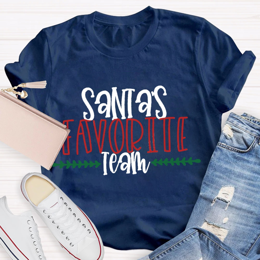 Santa'S Favorite Team T-Shirt