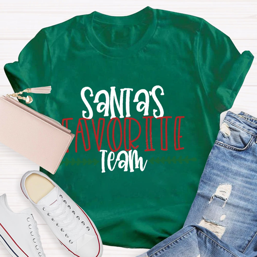 Santa'S Favorite Team T-Shirt