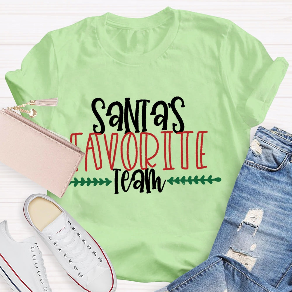 Santa'S Favorite Team T-Shirt