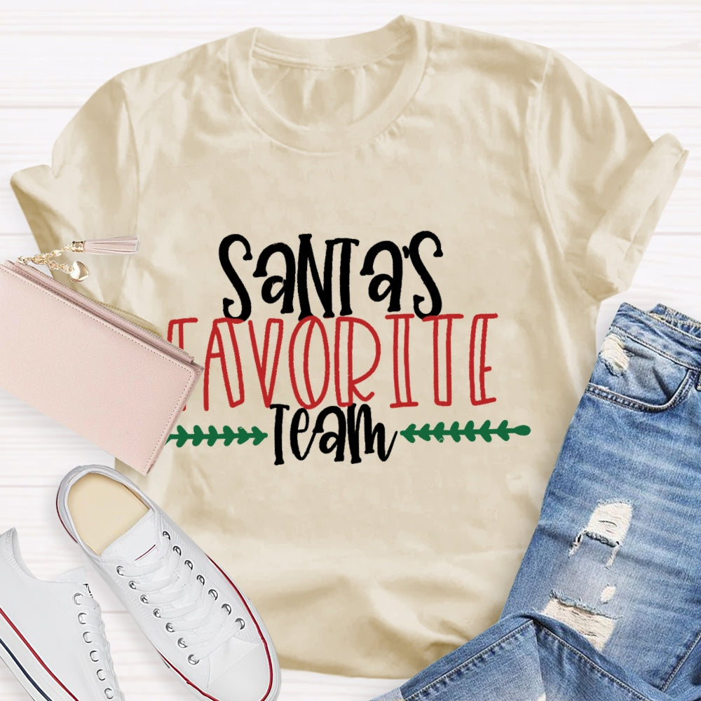 Santa'S Favorite Team T-Shirt
