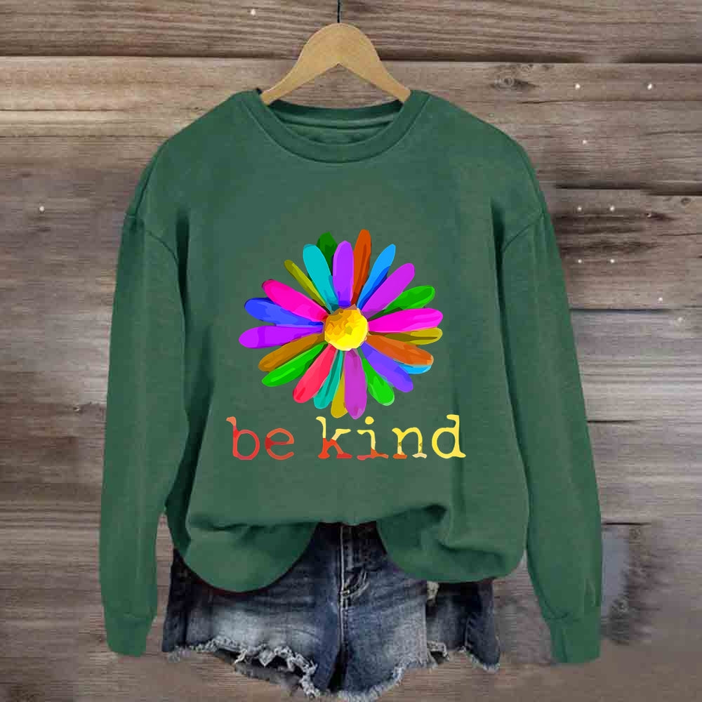 Be Kind Colorful Daisy Sweatshirt