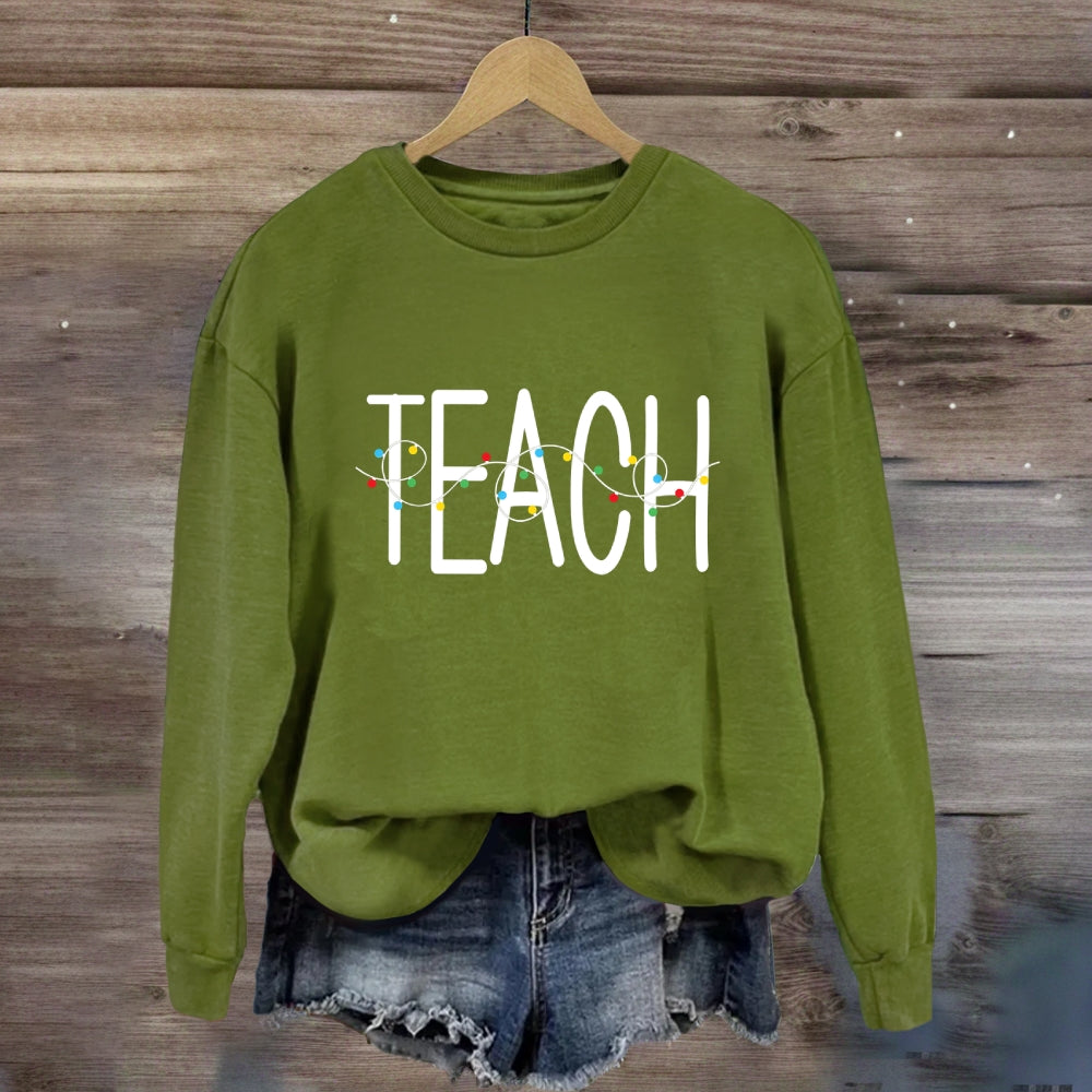 Christmas Light Teach Sweatshirt