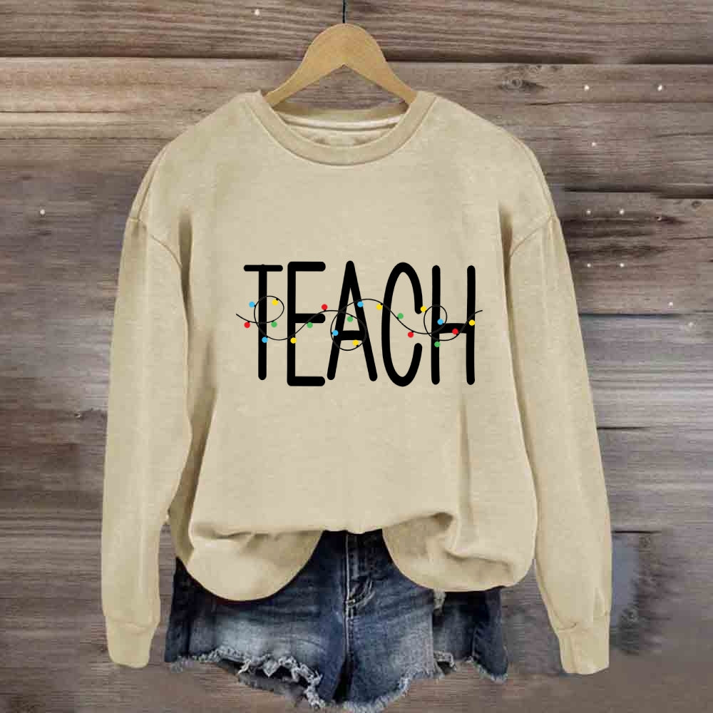 Christmas Light Teach Sweatshirt