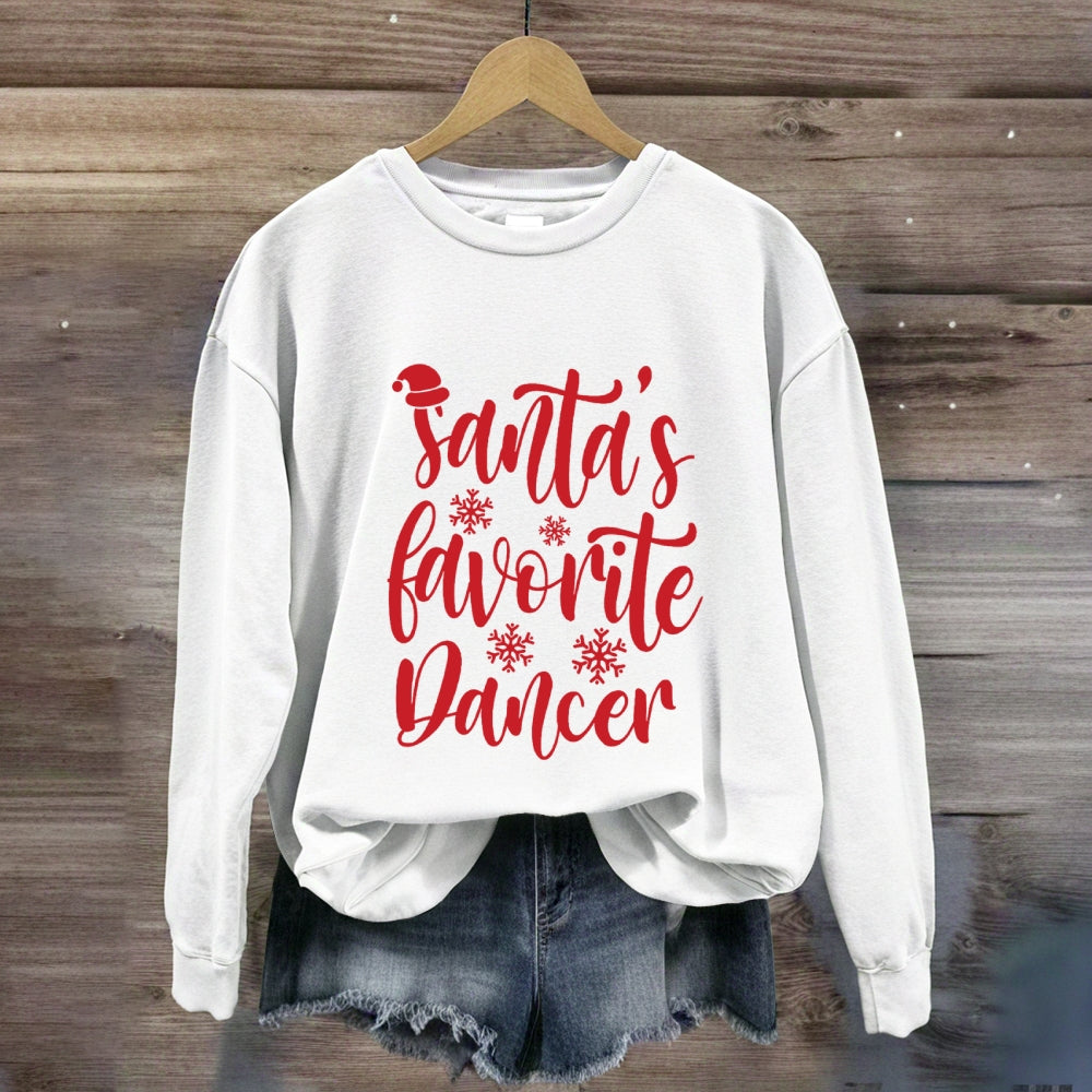 Santa'S Favorite Dancer Sweatshirt