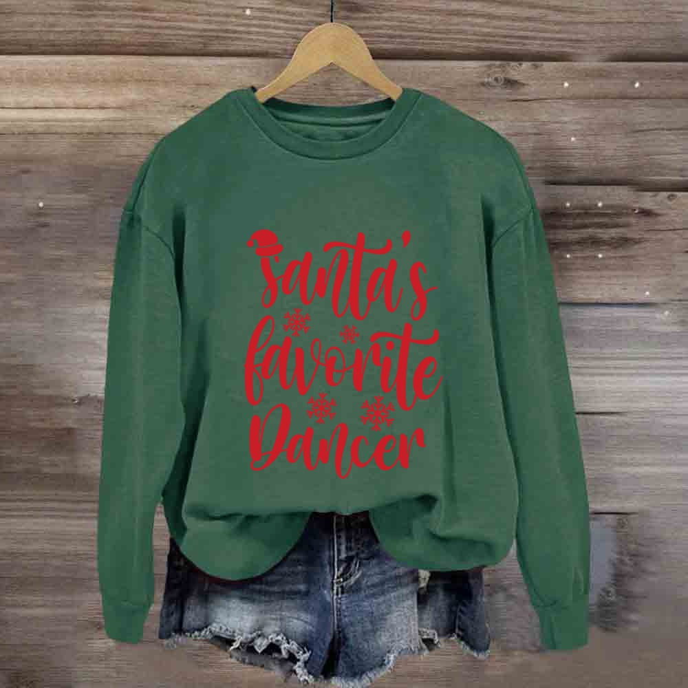 Santa'S Favorite Dancer Sweatshirt