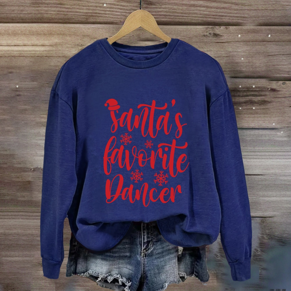 Santa'S Favorite Dancer Sweatshirt