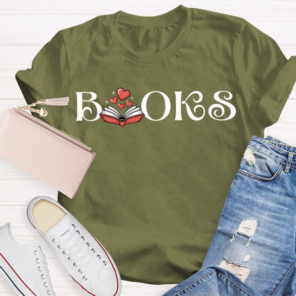 Books And Little Hearts Fall In Love With Reading T-shirt