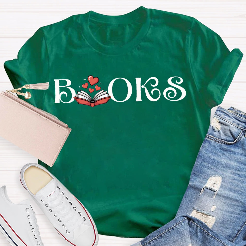 Books And Little Hearts Fall In Love With Reading T-shirt