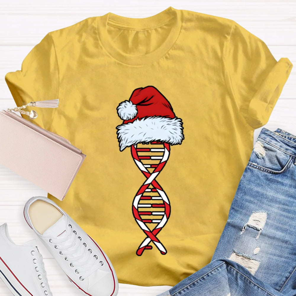 Science Teacher Christmas Santa Hat And Christmas Vibes T-shirt