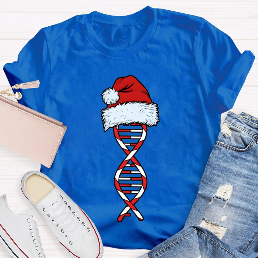 Science Teacher Christmas Santa Hat And Christmas Vibes T-shirt