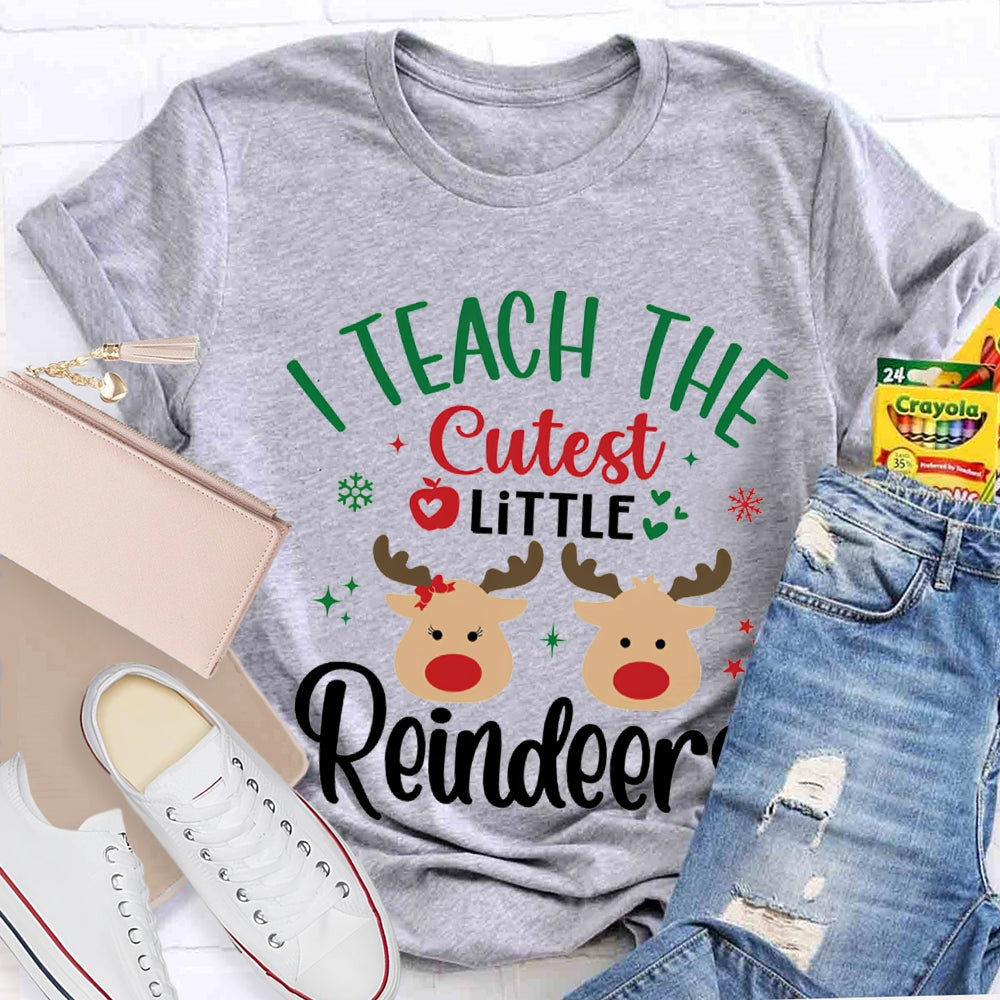 I Teach Cutest Little Reindeers Christmas Elk T-shirt