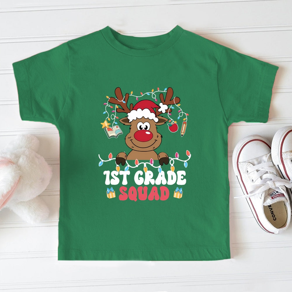 Personalized Grade Christmas Squad Toddler T-Shirts