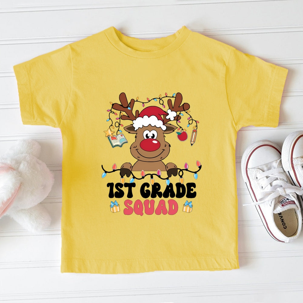 Personalized Grade Christmas Squad Toddler T-Shirts