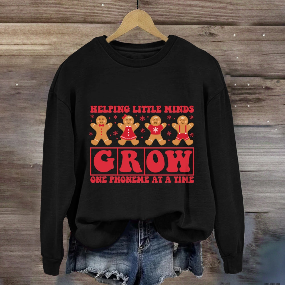 Helping Little Minds Grow One Phoneme At A Time Christmas Sweatshirt