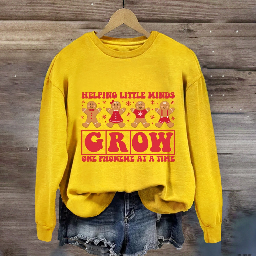Helping Little Minds Grow One Phoneme At A Time Christmas Sweatshirt