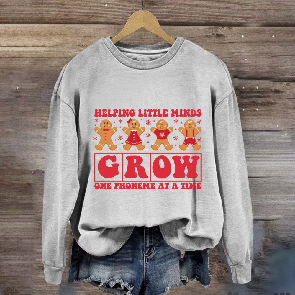 Helping Little Minds Grow One Phoneme At A Time Christmas Sweatshirt