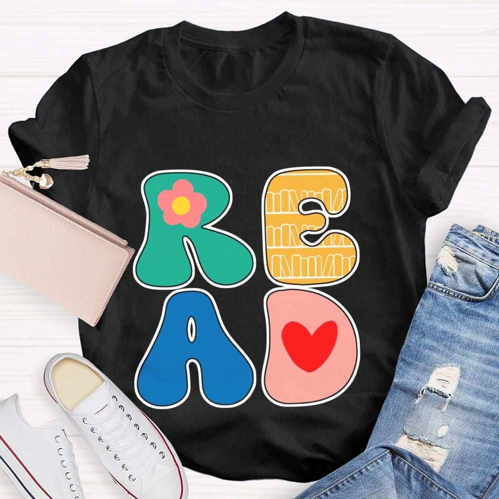 Read With Heart On Bright Day T-Shirt