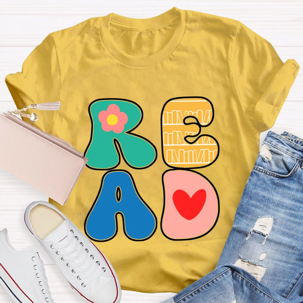 Read With Heart On Bright Day T-Shirt