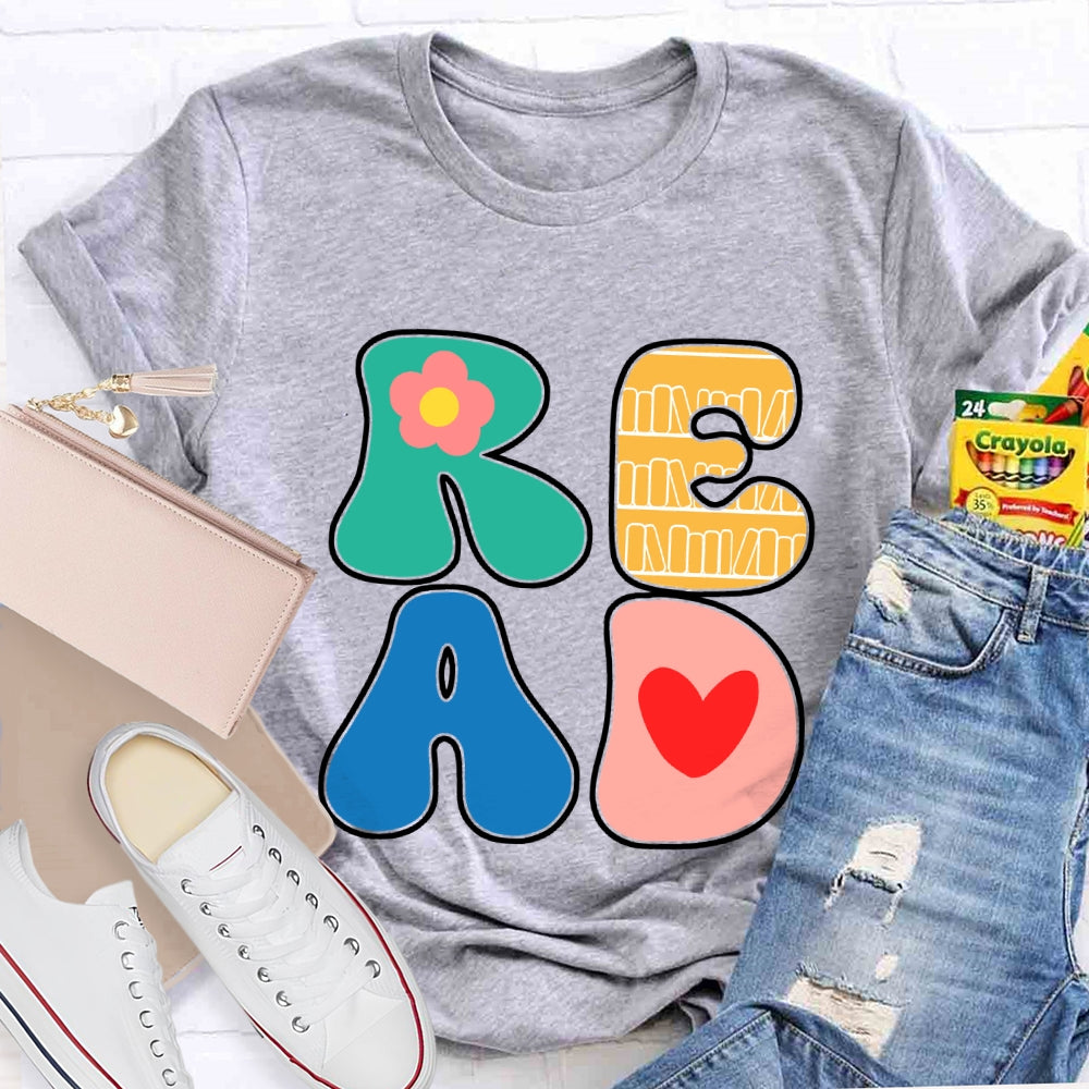 Read With Heart On Bright Day T-Shirt