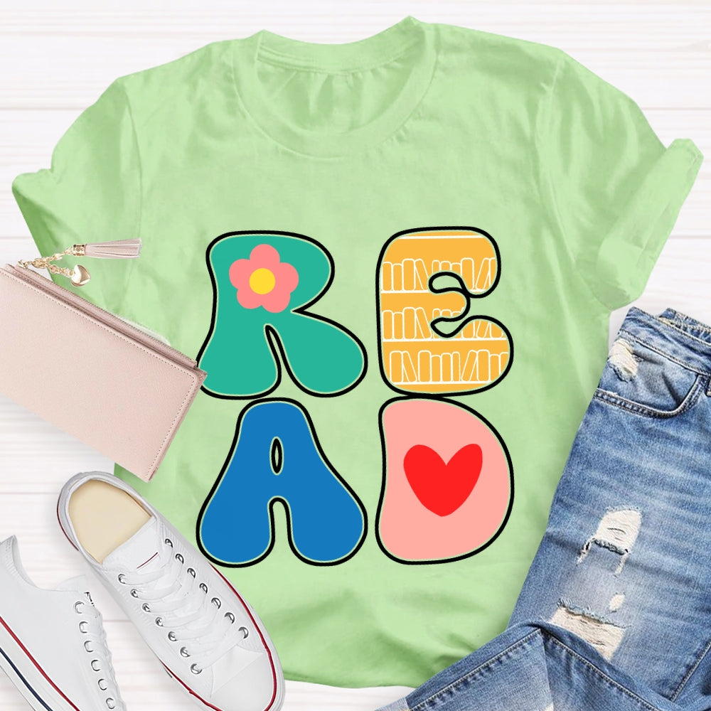 Read With Heart On Bright Day T-Shirt