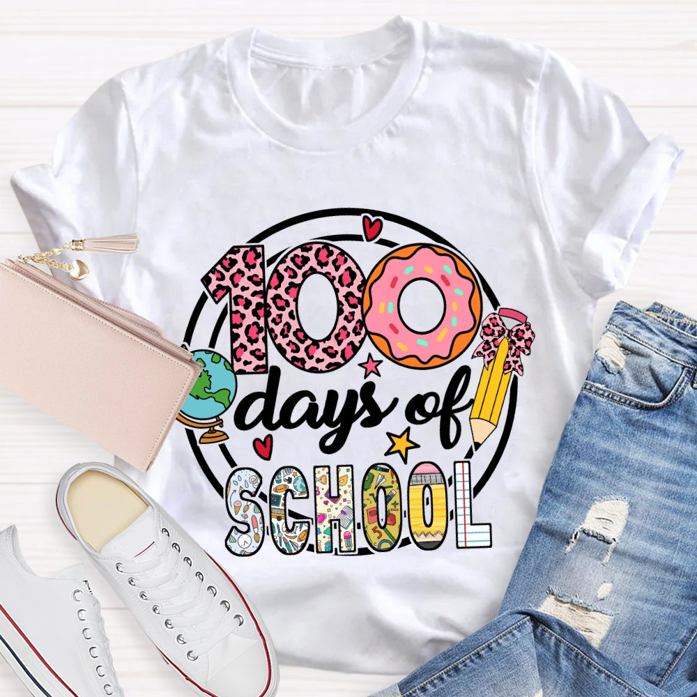 100 Days Of School Donuts T-Shirt