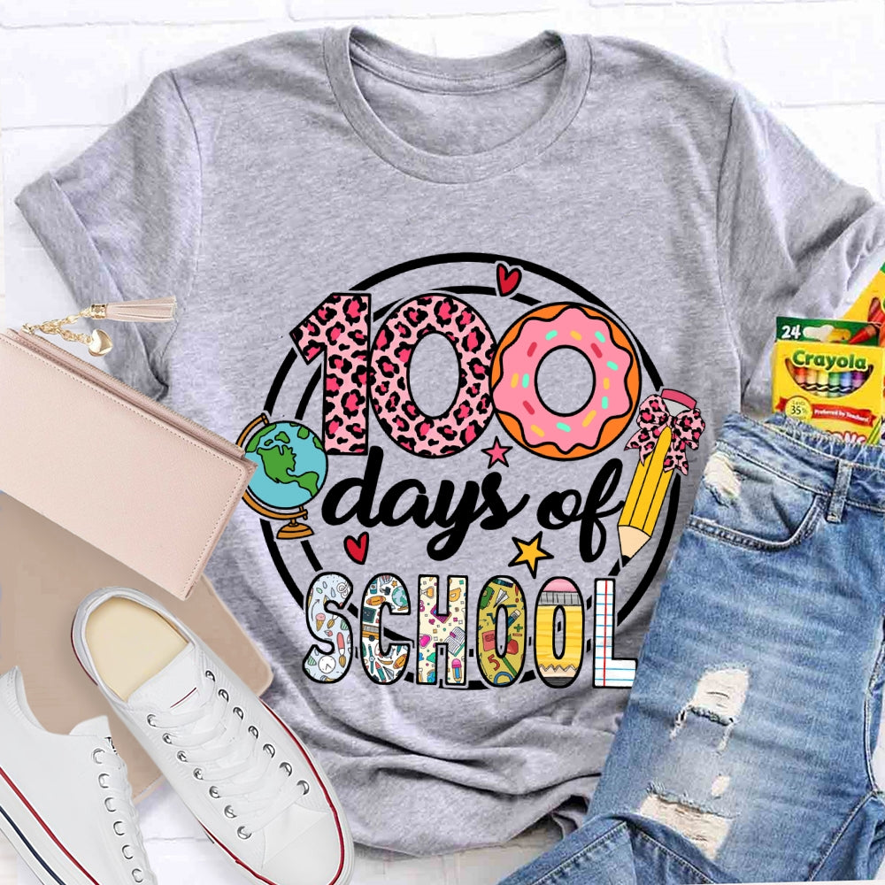 100 Days Of School Donuts T-Shirt
