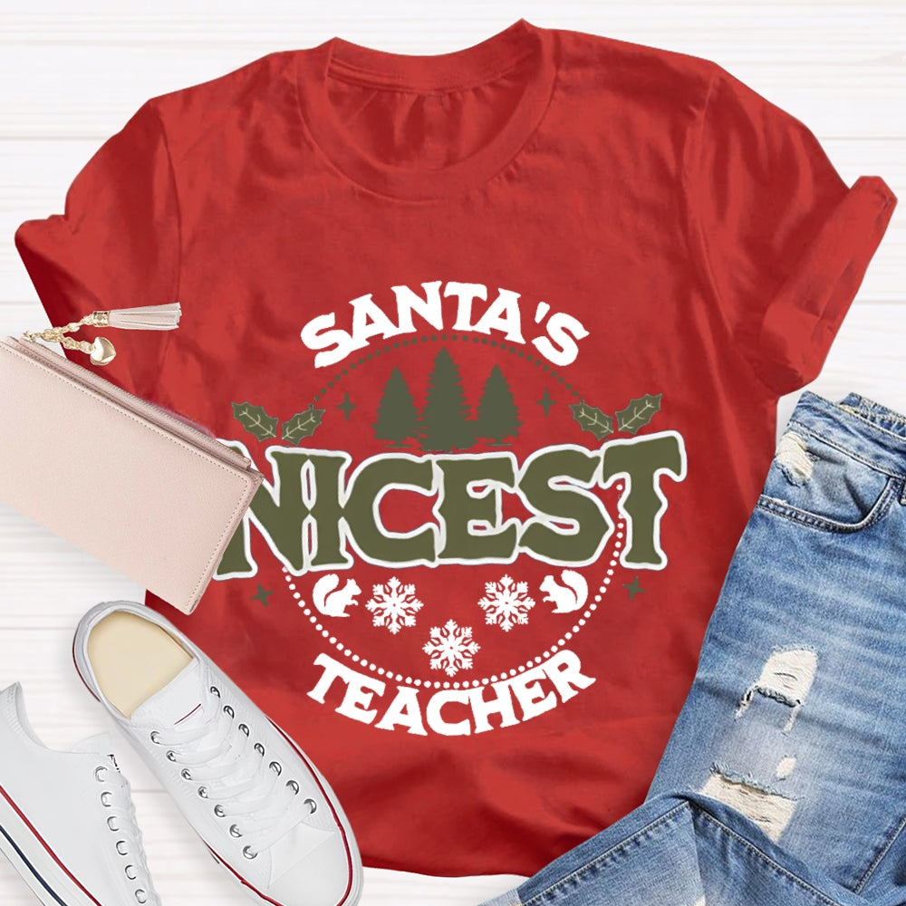 Santa'S Best Teacher T-shirt