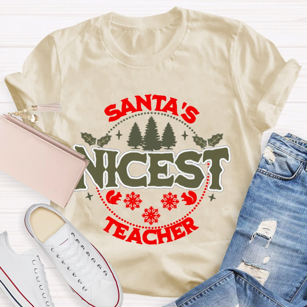 Santa'S Best Teacher T-shirt