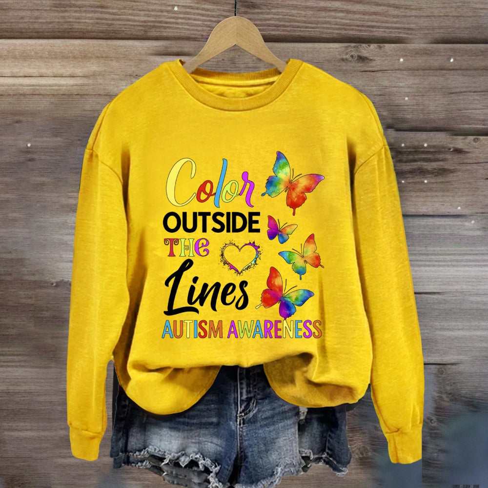 Color Outside The Lines Butterfly Sweatshirt